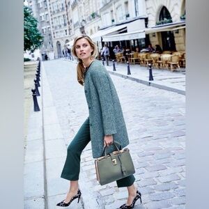 BODEN Sienna Herringbone Wool Blend Coat